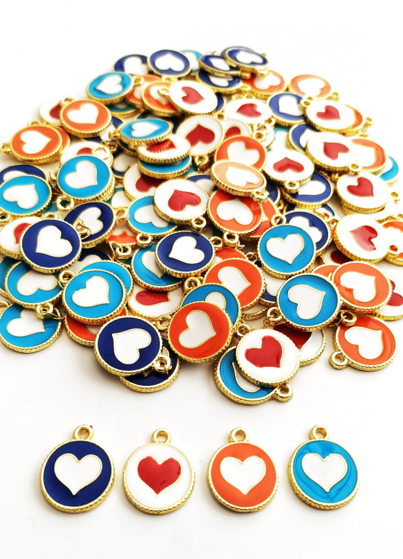 Mineli Kalp Kolye Ucu