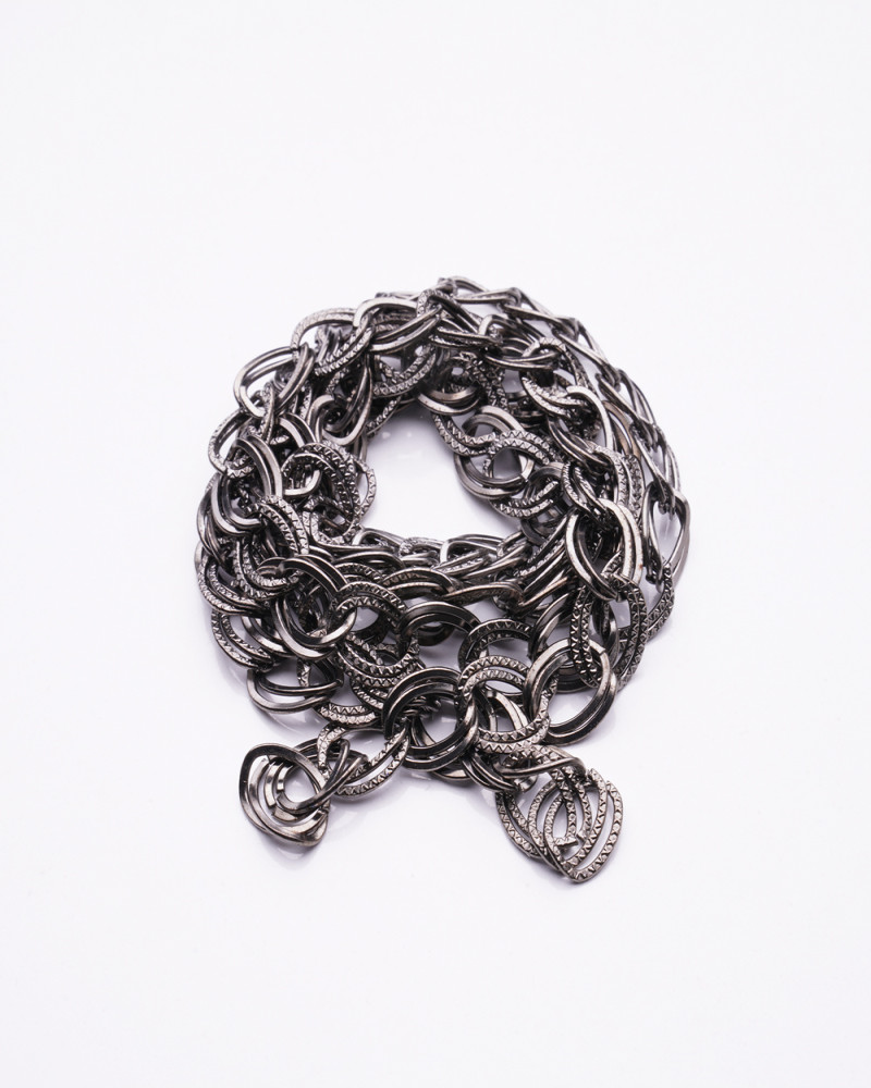  Antrasit Çift Halka Zincir Znc011