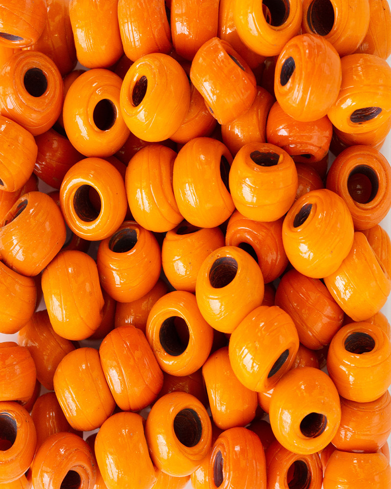 Turuncu Yuvarlak Cam Boncuk Scb0040