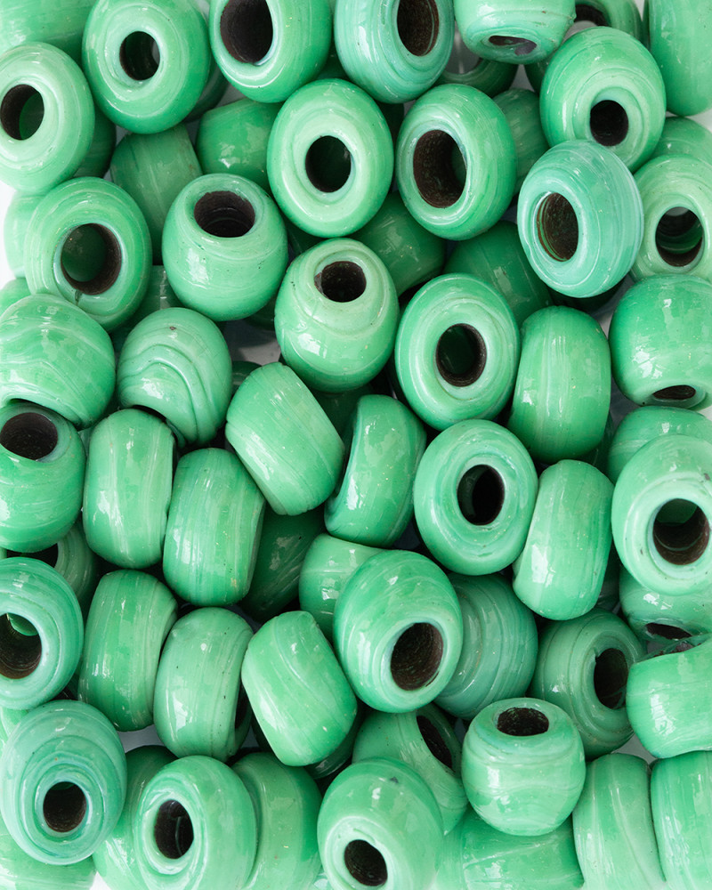 Yeşil Yuvarlak Cam Boncuk Scb0041