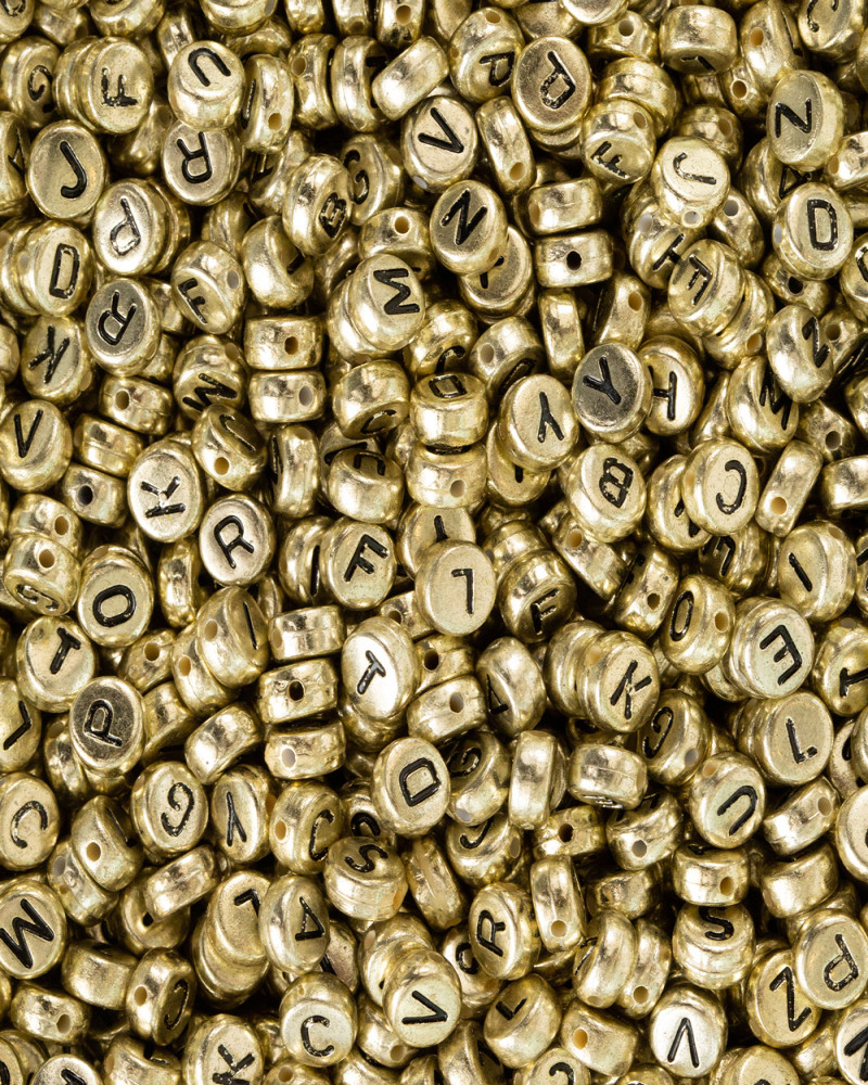  Yassı Yuvarlak Altın Harf Ph0003