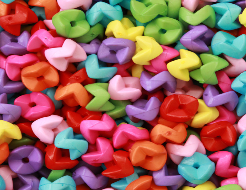  Zigzag Plastik Boncuk 4mm Pb004