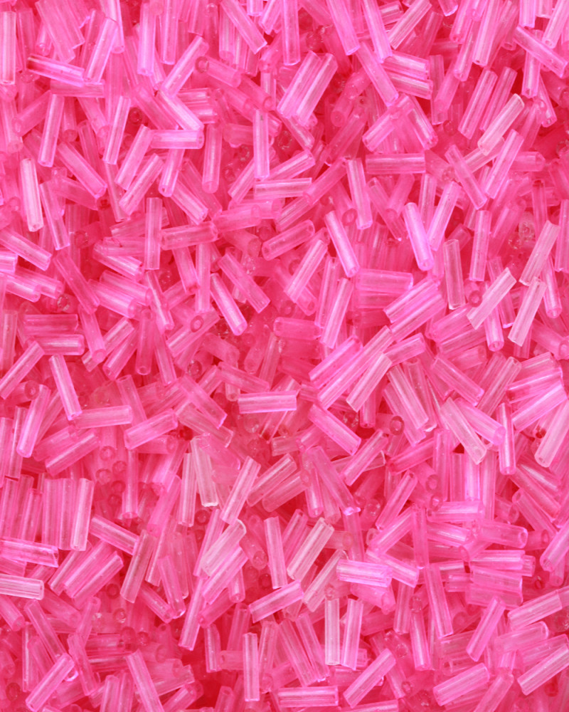 Pembe Uzun Boru Kesme Boncuk Boru0081