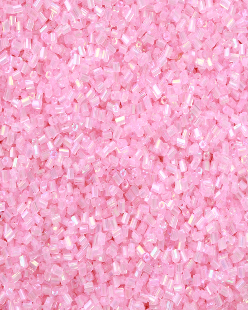 Açık Pembe Kısa Boru Kesme Boncuk Boru0026