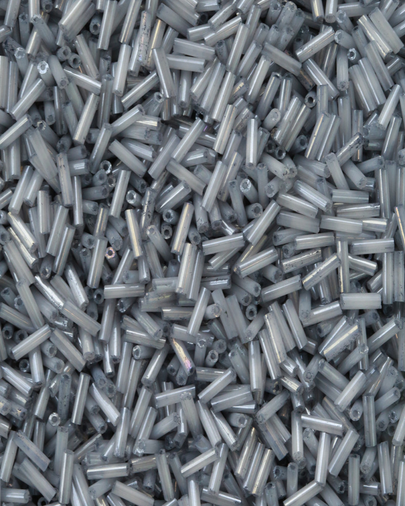 Gri Uzun Boru Kesme Boncuk Boru0098