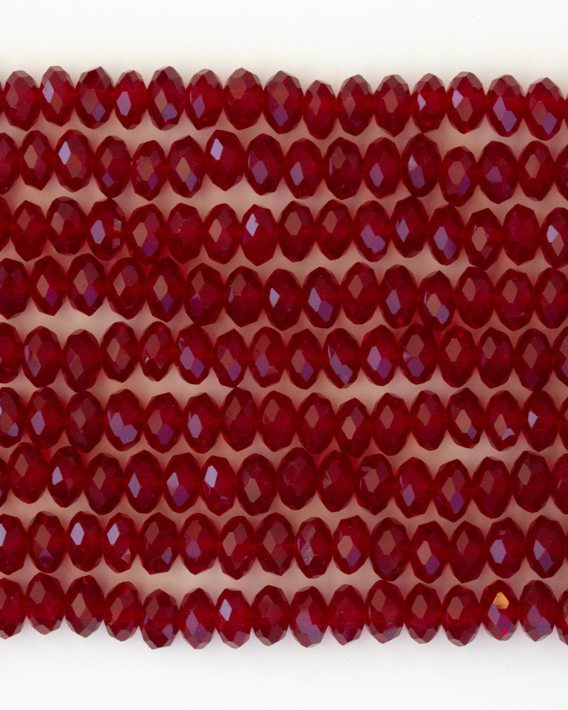 Bordo 6mm Kristal Boncuklar Krs0161