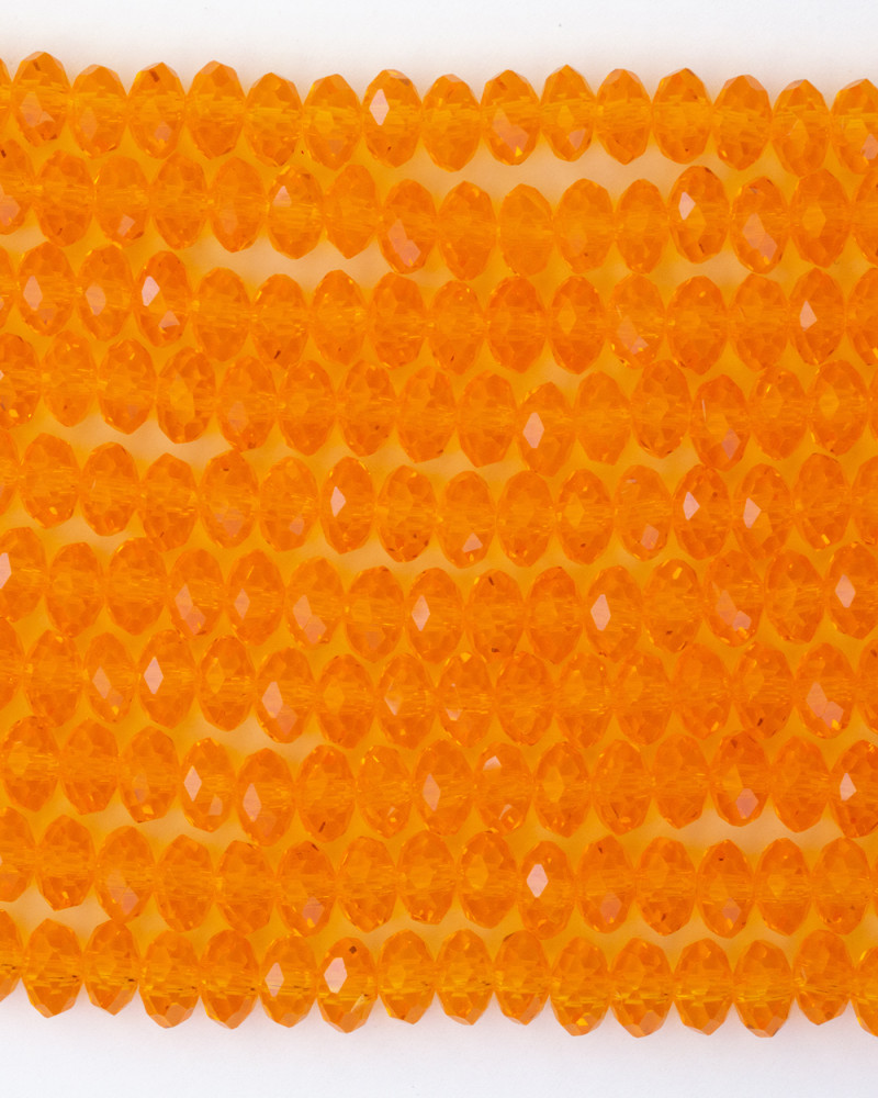 Açık Turuncu 6mm Kristal Boncuklar Krs0162