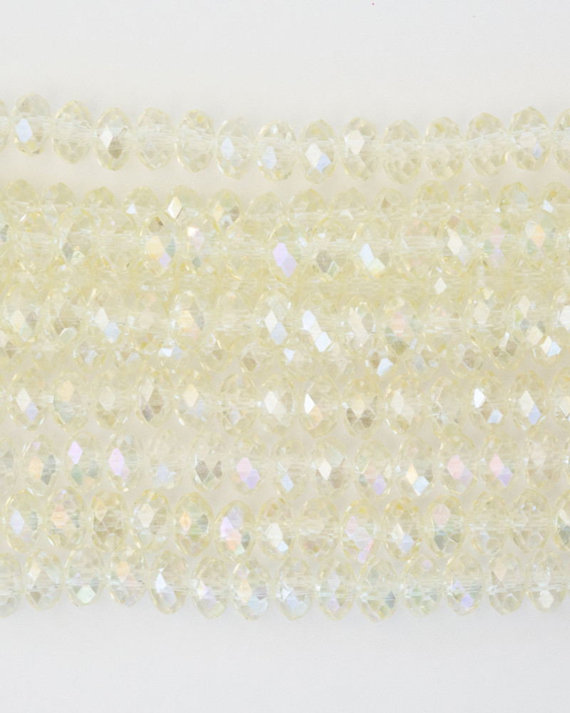 Şeffaf Beyaz 6mm Kristal Boncuklar Krs0168