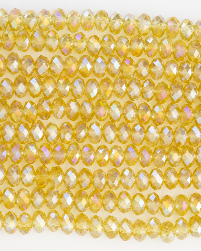 Açık Sarı 6mm Kristal Boncuklar Krs0172