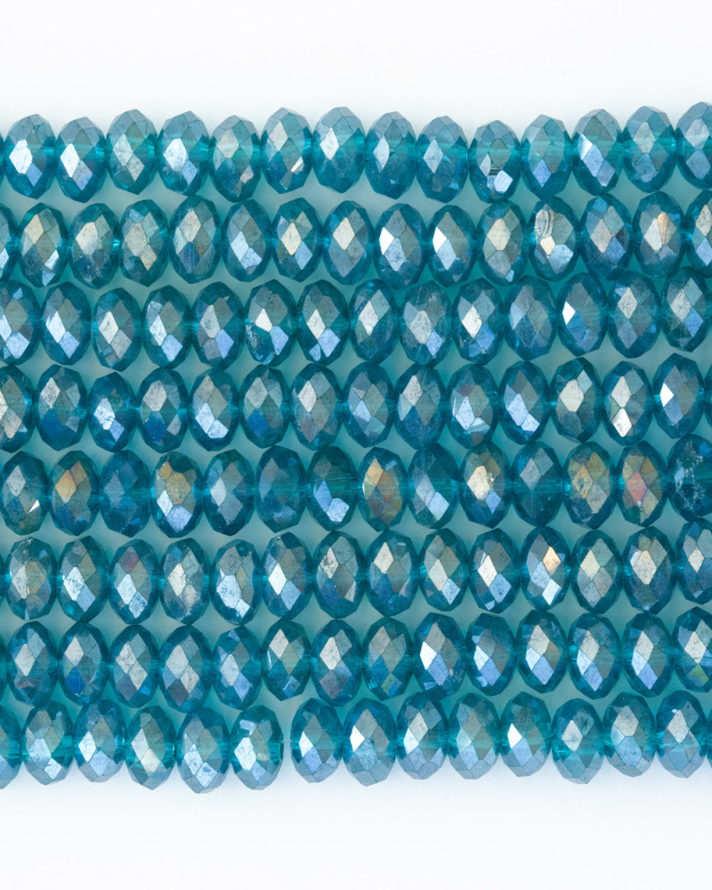 Mavi 6mm Kristal Boncuklar Krs0186