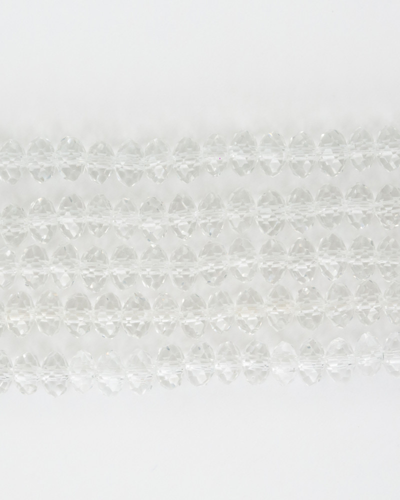 Şeffaf Beyaz 6mm Kristal Boncuklar Krs0188