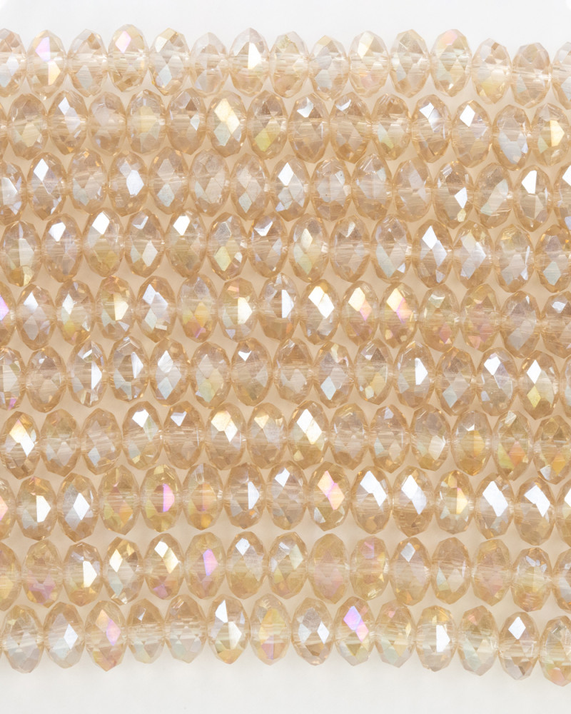 Şeffaf Krem 6mm Kristal Boncuklar Krs0209