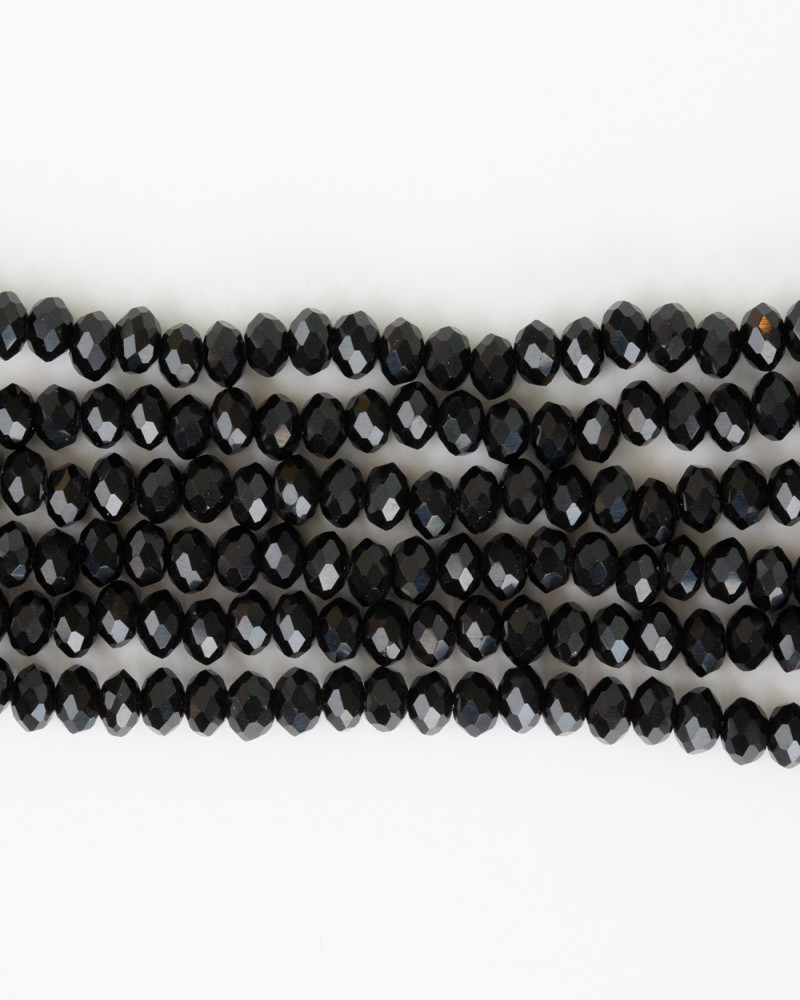 Siyah 4mm Kristal Boncuklar Krs0112