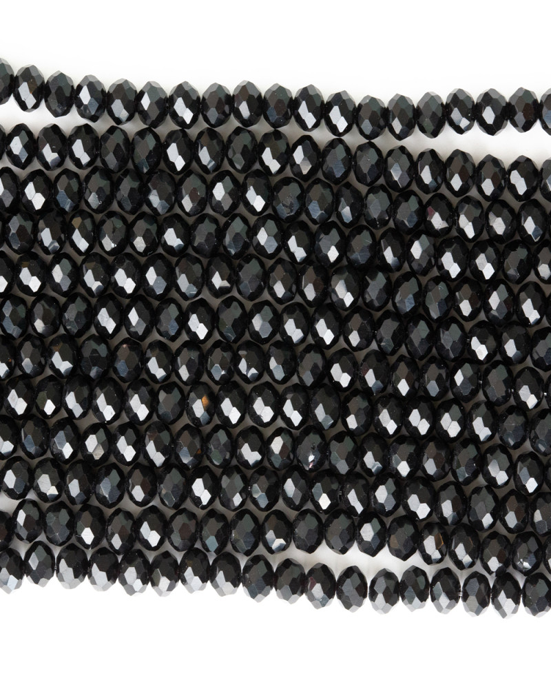 Siyah 4mm Kristal Boncuklar Krs0114