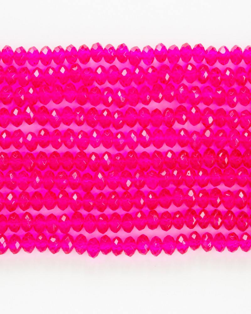 Pembe 4mm Kristal Boncuklar Krs0123