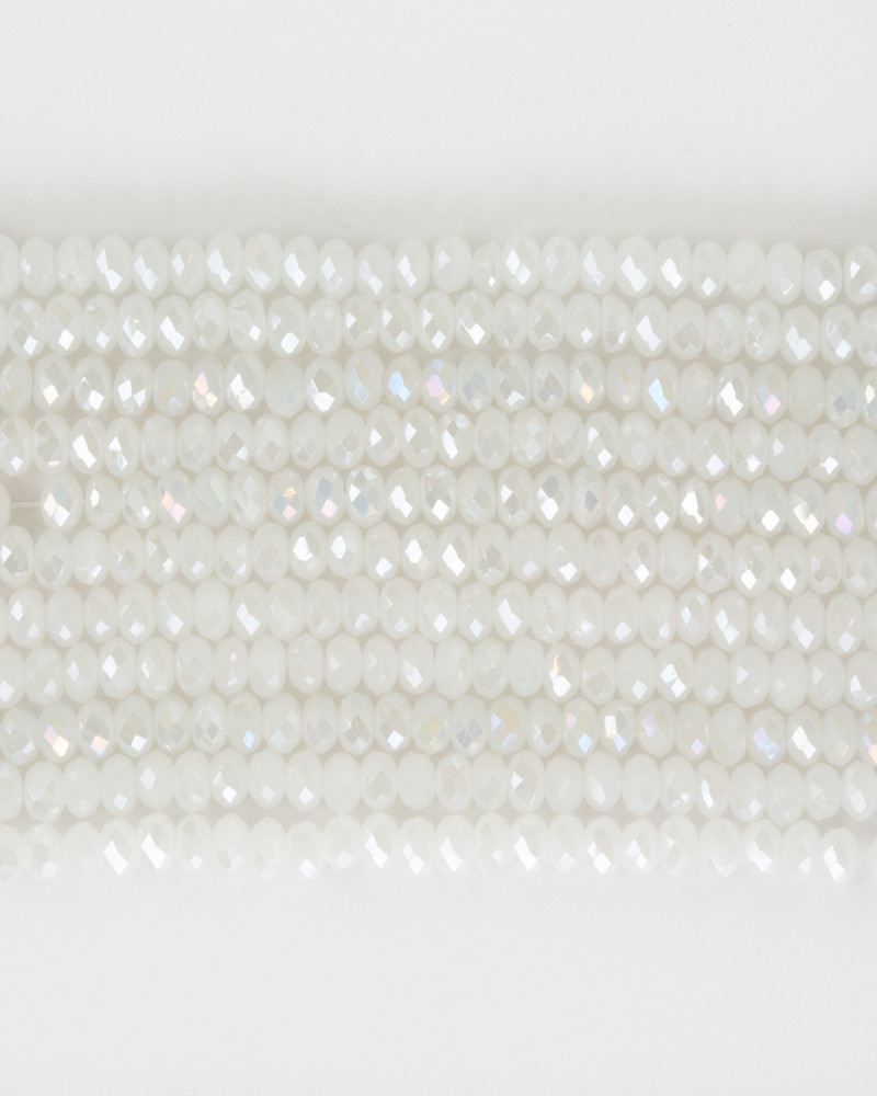 Beyaz 4mm Kristal Boncuklar Krs0130