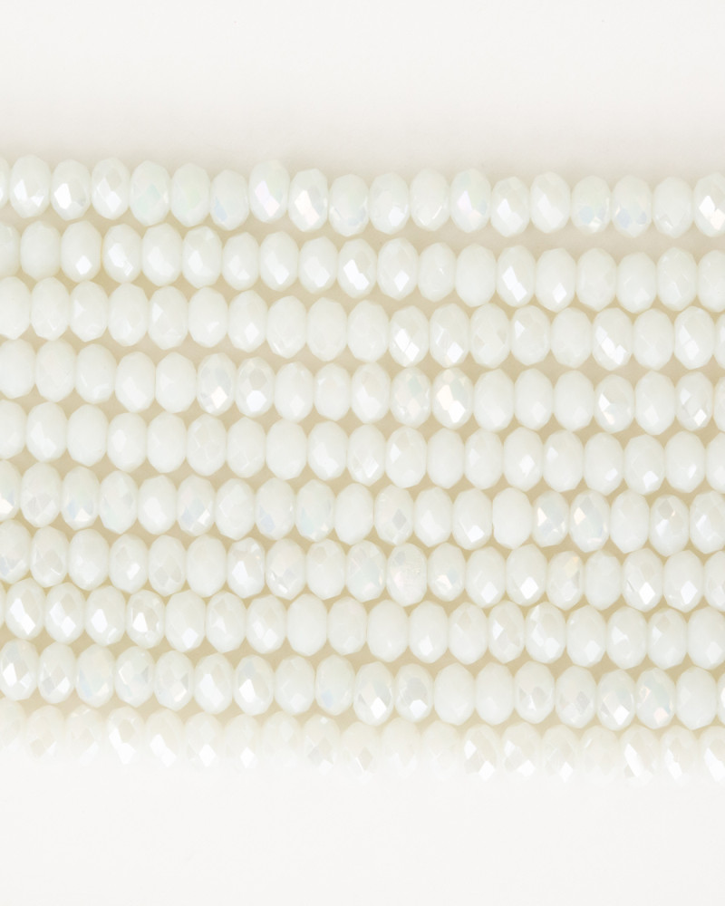 Mat Beyaz 4mm Kristal Boncuklar Krs0131