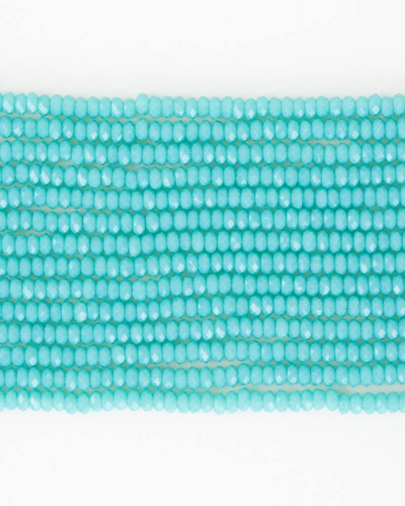 Turkuaz 3mm Kristal Boncuklar Krs0033