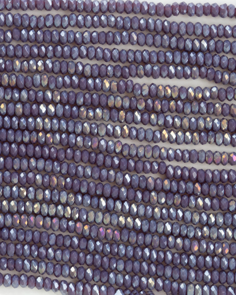 Alaca Mor 3mm Kristal Boncuklar Krs0039