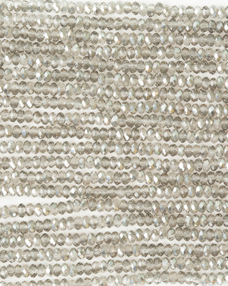 Şeffaf Gri 3mm Kristal Boncuklar Krs0043