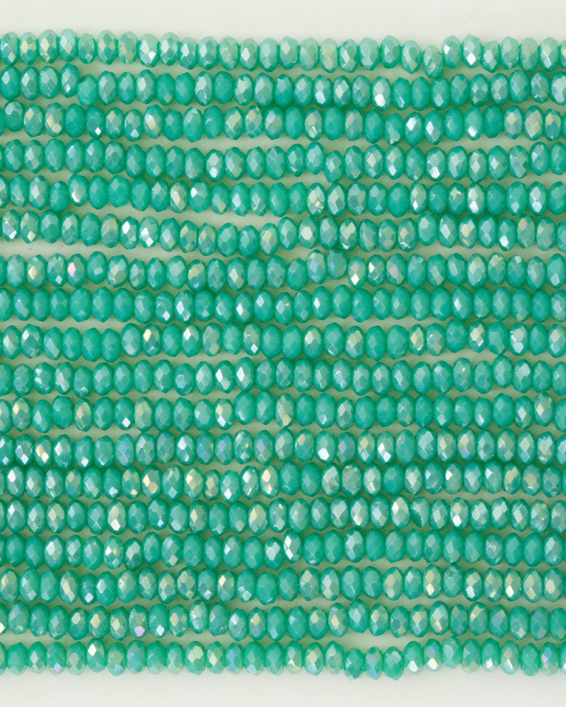 Alaca Yeşil 3mm Kristal Boncuklar Krs0046