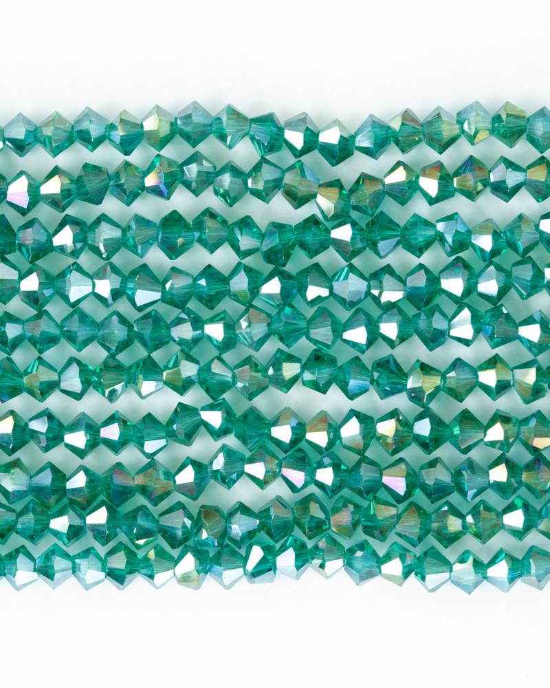 Alaca Yeşil 4mm Pramit Kristal Boncuklar Krs0051