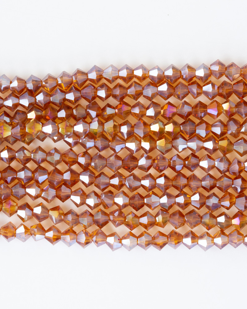 Kahverengi 4mm Pramit Kristal Boncuklar Krs0054