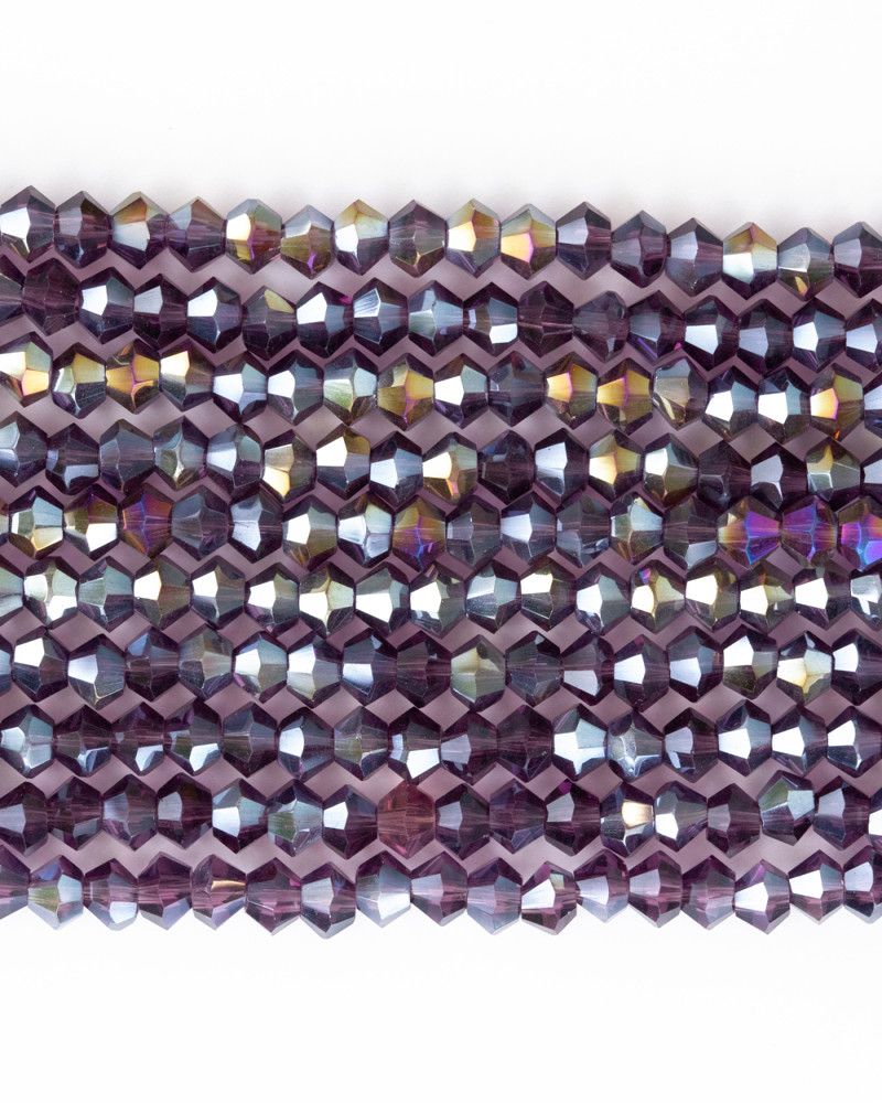 Alaca Mor 4mm Pramit Kristal Boncuklar Krs0065