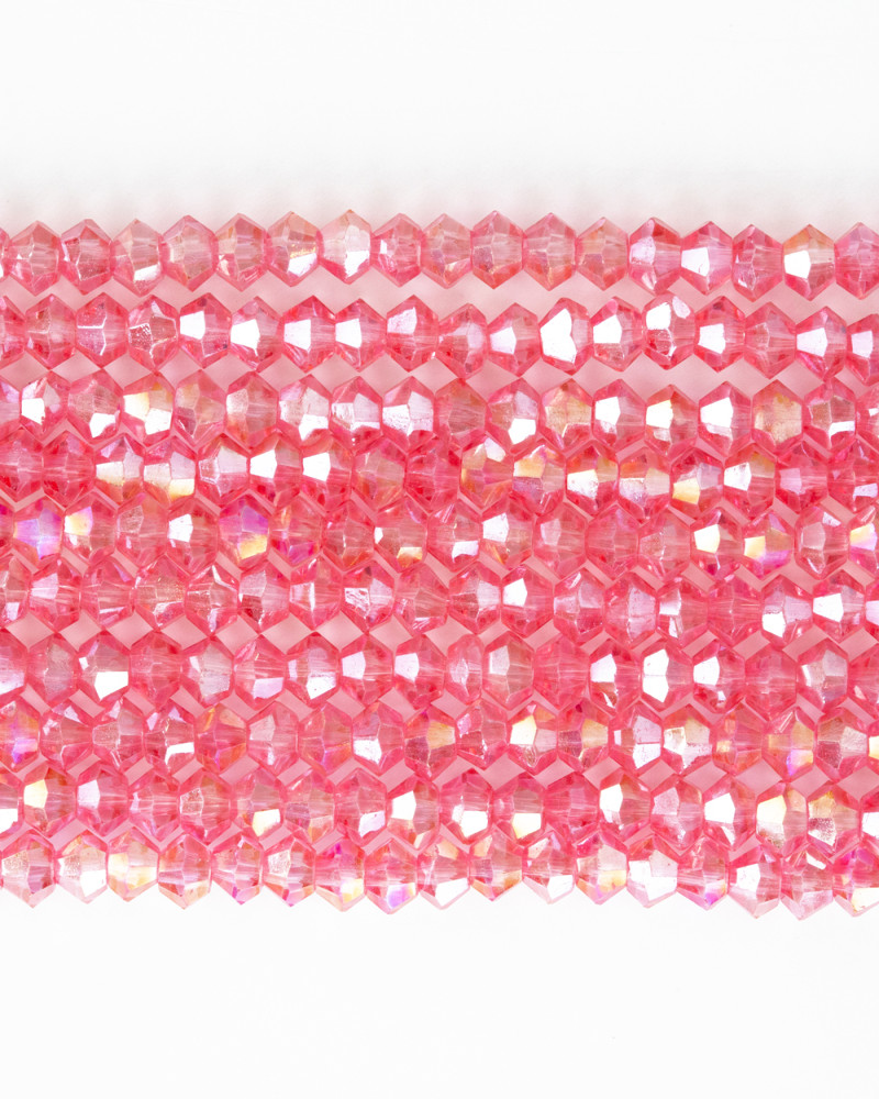 Alaca Pembe 4mm Pramit Kristal Boncuklar Krs0067