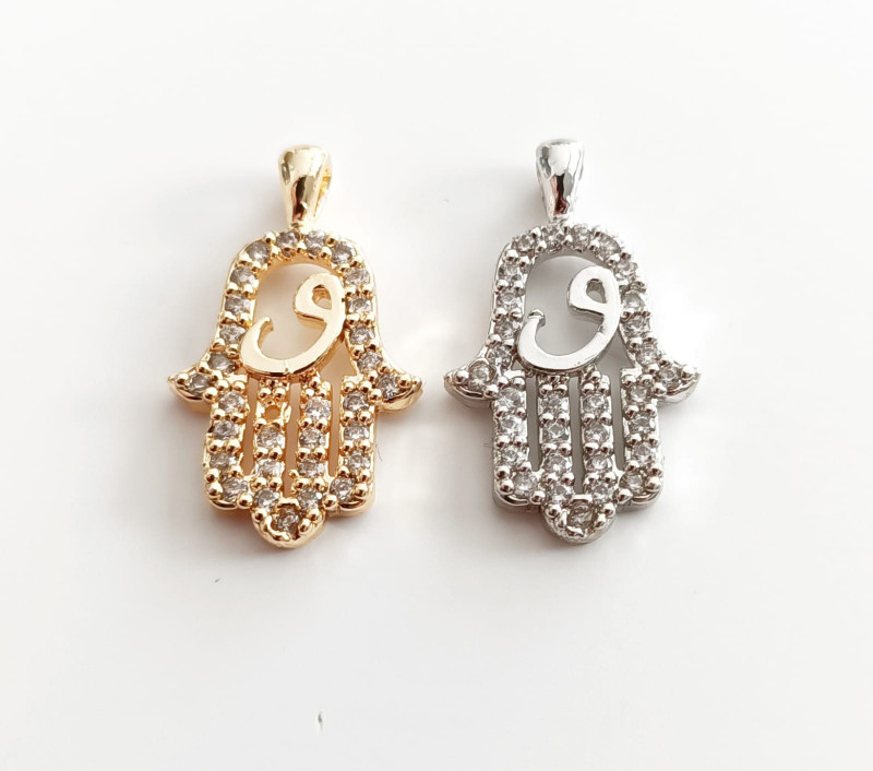 Taşlı El Figür Kolye Ucu