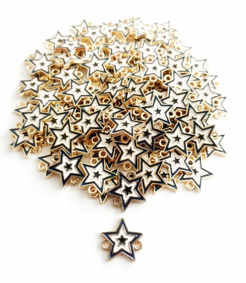 Gold Mineli Çift Kulp Yıldız Takı Ucu