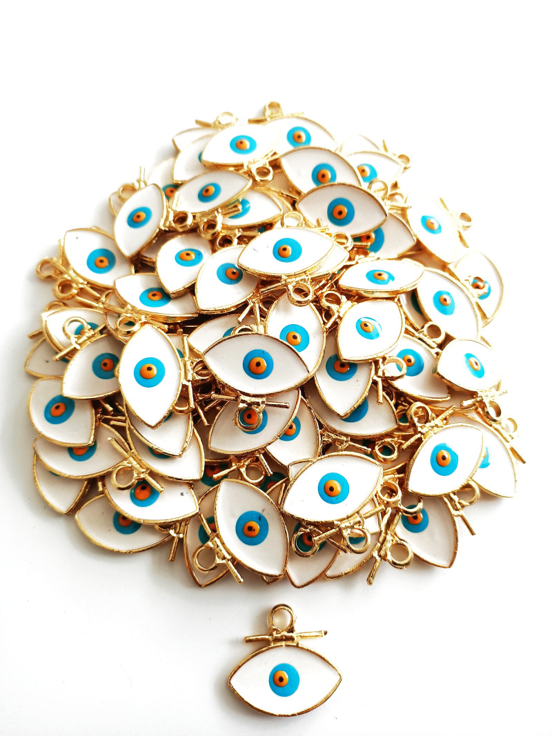 Gold Mineli Çubuk Başlı Göz Kolye Ucu