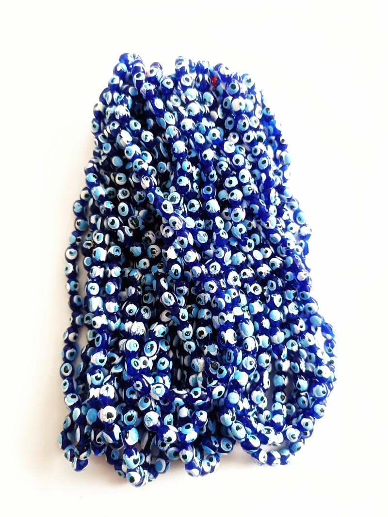 Plastik Dizi Nazar Boncuk 6mm.