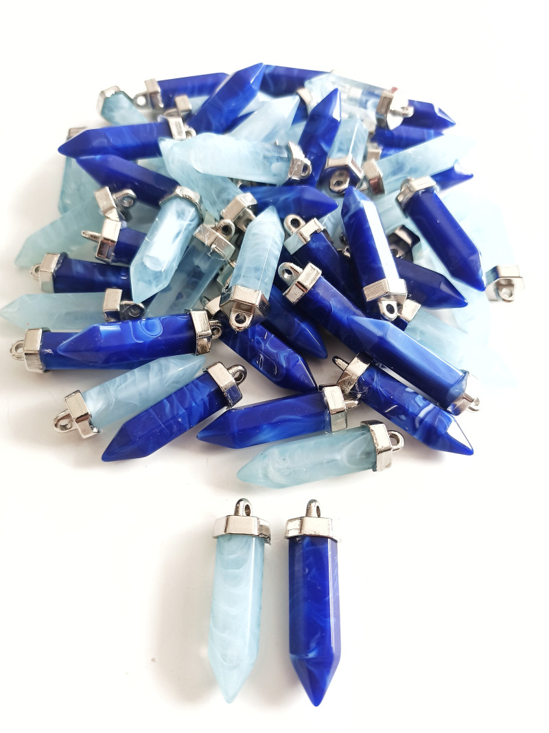 Plastik Pandül Takı Uçları Mavi