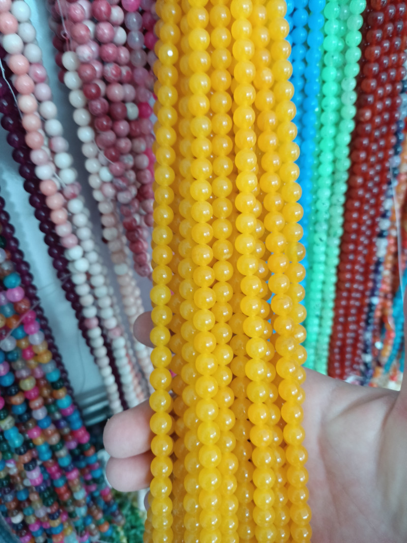 Turuncu Akik Doğal Taş 8mm.