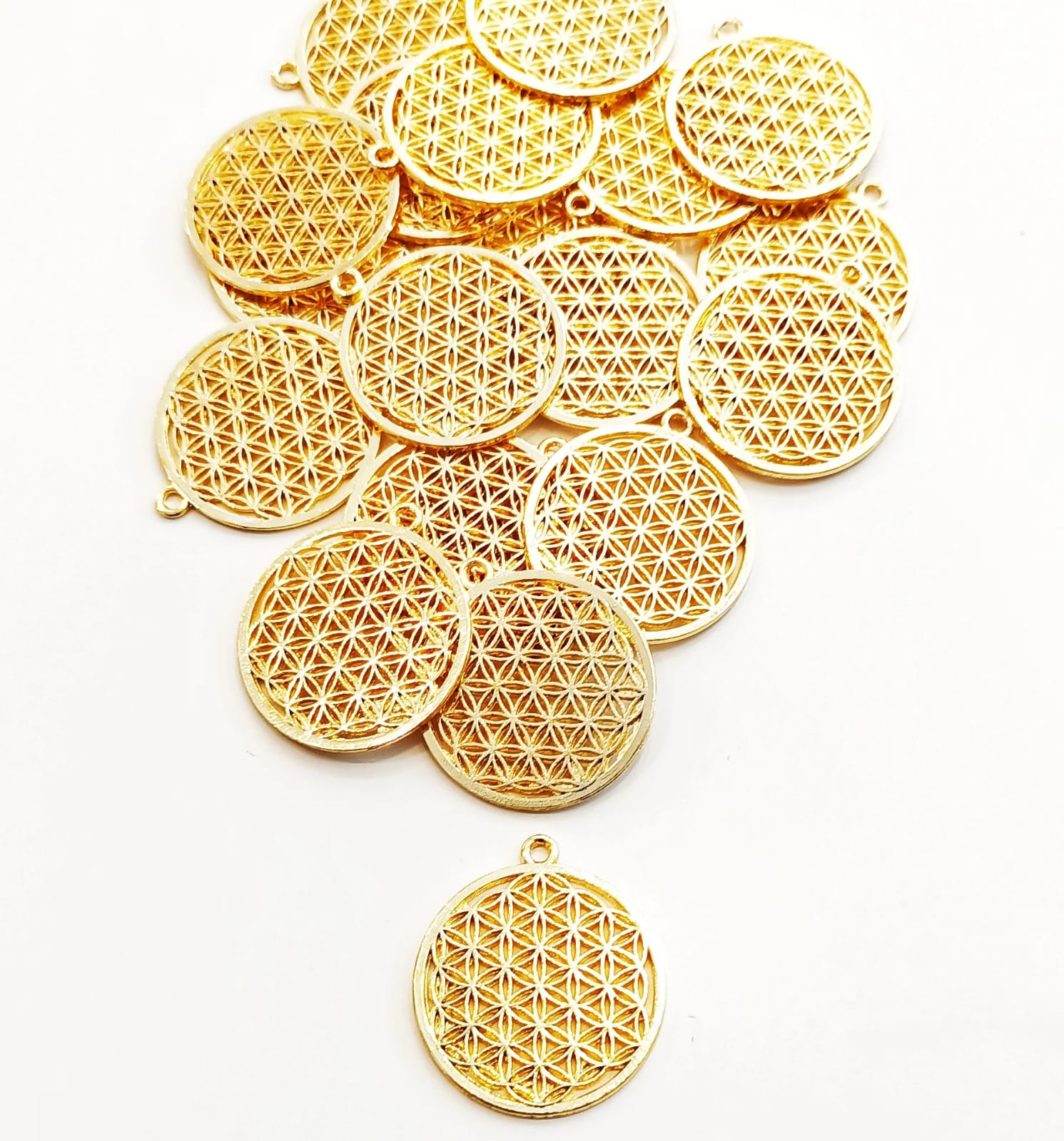  Altın Kaplama Yaşam Çiçeği Kolye Ucu