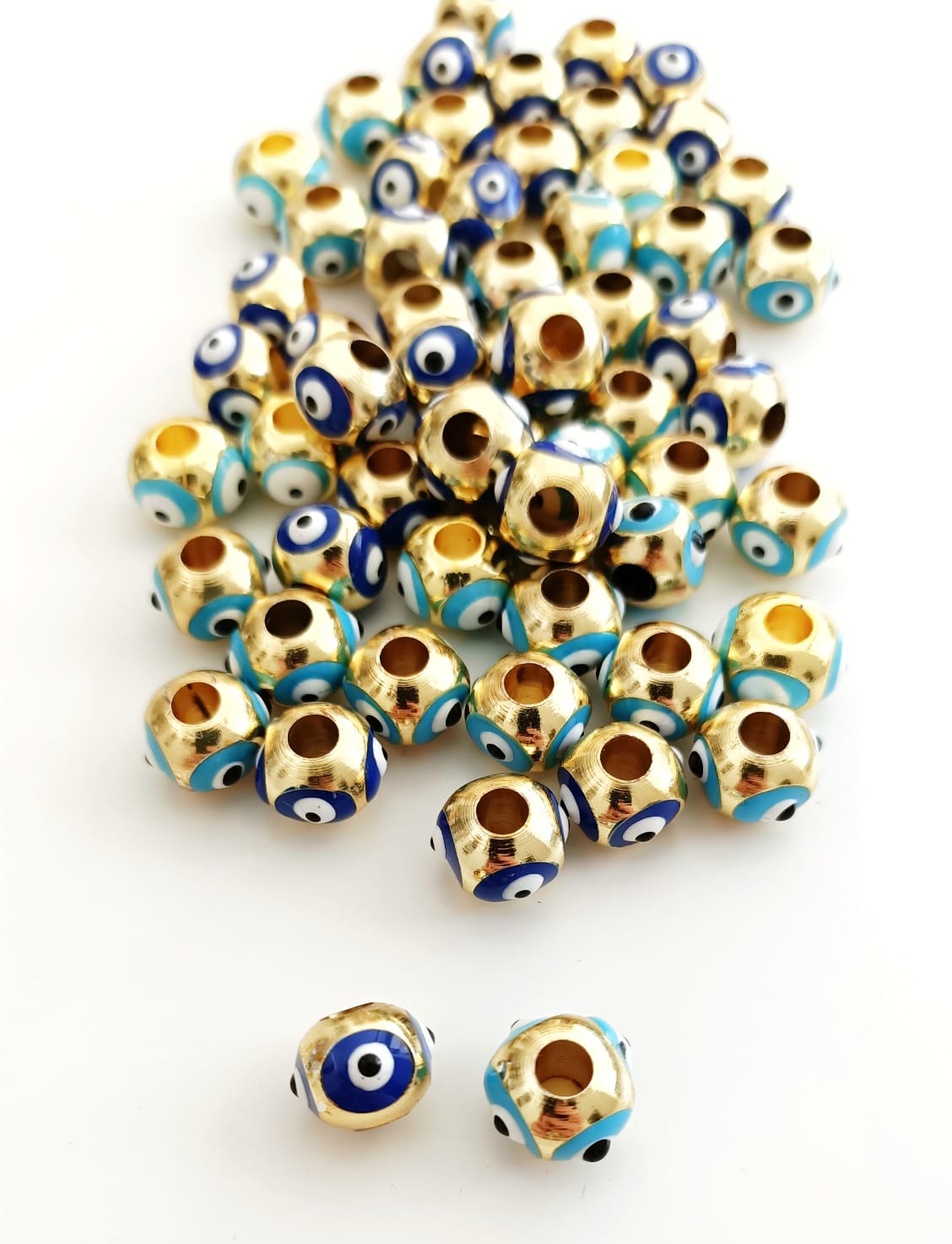 Altın Kaplama Mineli Nazar Kolye-Bileklik Ucu